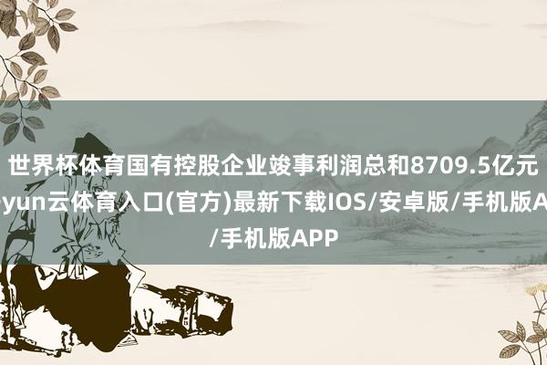 世界杯体育国有控股企业竣事利润总和8709.5亿元-开yun云体育入口(官方)最新下载IOS/安卓版/手机版APP