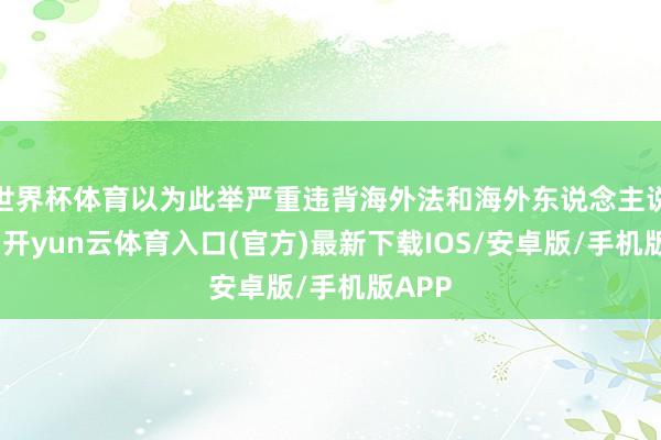 世界杯体育以为此举严重违背海外法和海外东说念主说念法-开yun云体育入口(官方)最新下载IOS/安卓版/手机版APP