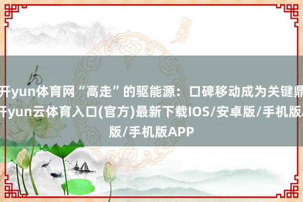 开yun体育网“高走”的驱能源：口碑移动成为关键鼎新-开yun云体育入口(官方)最新下载IOS/安卓版/手机版APP