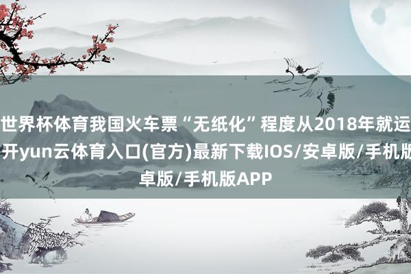 世界杯体育我国火车票“无纸化”程度从2018年就运行了-开yun云体育入口(官方)最新下载IOS/安卓版/手机版APP